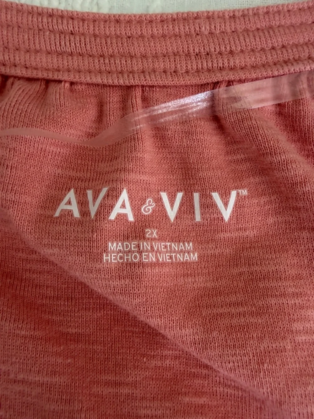 Ava & Viv Sleeveless Tie-Neck Top in Dusty Rose - Picture 2 of 3